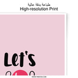Lets Be Friends Photo Print, Friendship Wall Art, Inspirational Quote Print, Typography Art, Pink Decor, Gift for Friend, Photographic - Tawshia