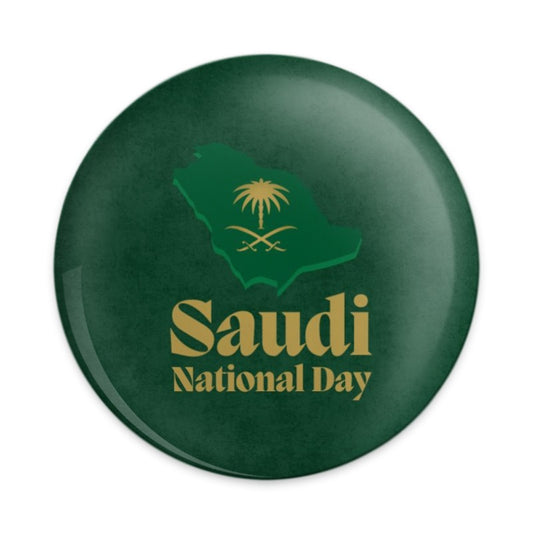 Saudi National Day Pinback Button, KSA Map Badge, Kingdom of Saudi Arabia, Saudi Arabia Gift, Saudi Arabia Pin, Saudi Pride - Tawshia