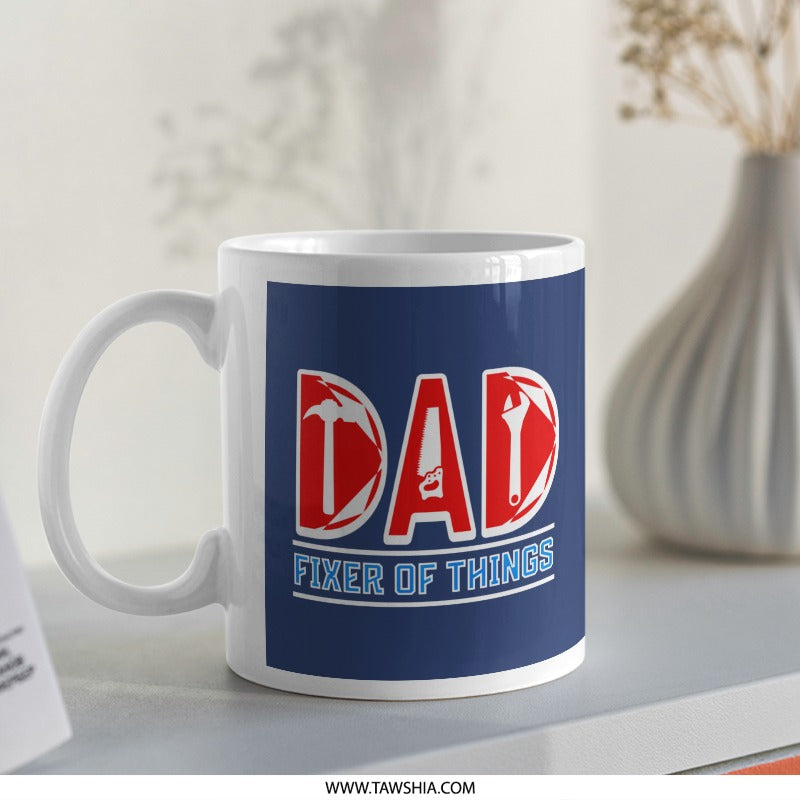 DAD Fixer of Things White Ceramic Mug product