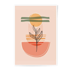 Abstract Botanical Photographic Print, Boho Wall Art, Minimalist Plant Art Print, Modern Home Decor, Geometric Shapes, Floral Print - Tawshia