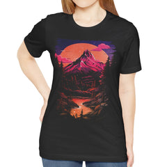 Vibrant Sunset Mountain Scene Graphic T-Shirt product type
