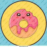 Cute Donut Pinback Button, Kawaii Food Button, Pink Glaze Donut, Sweet Treat Badge, Funny Donut Pin, Snack Lover Gift, Dessert Button - Tawshia