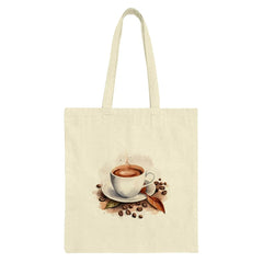 Coffee Cup Tote Bag, Watercolor Coffee Art Bag, Coffee Lover Gift, Cafe Tote, Morning Coffee Bag, Stylish Tote Bag, Coffee Beans Design - Tawshia