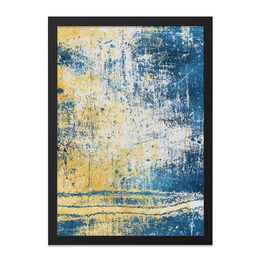 Abstract Wall Art, Blue and Gold Texture Art, Modern Art Print, Home Decor, Colorful Wall Decor, Trendy Abstract Art, Wall Art - Tawshia