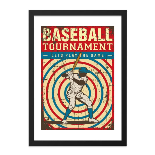 Baseball Tournament Wall Art, Vintage Style Sports Decor, Baseball Poster for Kids Room, Unique Gift for Baseball Fans, Home Decor - Tawshia