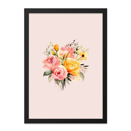 Rose Wall Art, Floral Bouquet, Watercolor Art Print, Flower Wall Decor, Botanical Art, Pastel Colors, Elegant Home Decor, Gift Idea - Tawshia