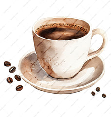 Watercolor Coffee Mug, Coffee Lover Gift, Espresso Cup Mug, Coffee Art, Drinkware Mug, Unique Mug Gift, Kitchen Decor Mug - Tawshia
