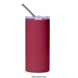 Floral Tumbler, Burgundy Tumbler, Rose Tumbler, Flower Tumbler, Elegant Tumbler, Gift for Her, Floral Tumbler Gift, Tumbler with Straw - Tawshia