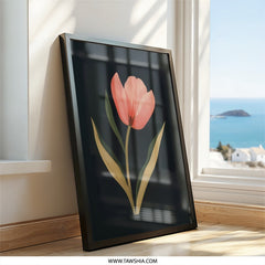 Tulip Wall Art, Floral Print, Botanical Home Decor, Modern Flower Art, Minimalist Decor, Elegant Wall Decor, Nature Inspired Art - Tawshia
