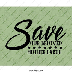 Earth Day MousePad, Save Our Planet, Green Floral Mouse Pad, Beloved Earth Mousepad, Environmental Mousepad, Mother Earth Mousepad - Tawshia