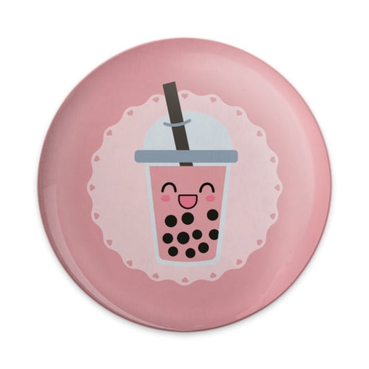 Kawaii Bubble Tea Pinback Button, Cute Boba Tea Button, Pink Aesthetic Button, Trendy Drink Pin, Foodie Gift, Kawaii Pin, Tea Lover Button - Tawshia