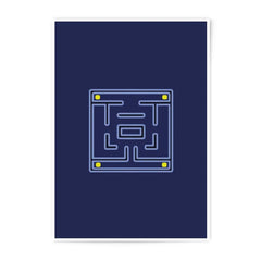 Abstract Maze Photographic Prints, Minimalist Wall Art, Home Decor, Modern Art Print, Maze Art Print, Geometric Design - Tawshia