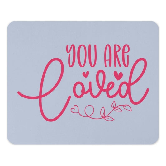 You Are Loved Mouse Pad, Pink Heart Office Decor, Cute Desk Accessory, Motivational Gift, Positive Affirmation Work Space, Computer Mat - Tawshia