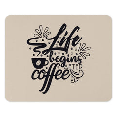Life Begins After Coffee Mouse Pad, Coffee Lover Gift, Funny Office Decor, Desk Accessory, Coffee Quote Mousepad, Work From Home Mouse Pad - Tawshia