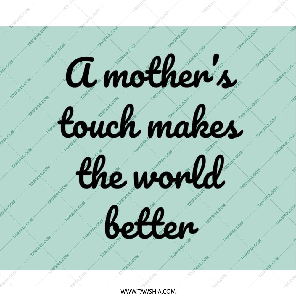 Mothers Touch Mouse Pad, Gift for Mom, Mothers Day Gift, Home Office Decor, Cute Office, Best Mom Ever, Desktop Accessory, Teal Mousepad - Tawshia
