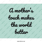 Mothers Touch Mouse Pad, Gift for Mom, Mothers Day Gift, Home Office Decor, Cute Office, Best Mom Ever, Desktop Accessory, Teal Mousepad - Tawshia