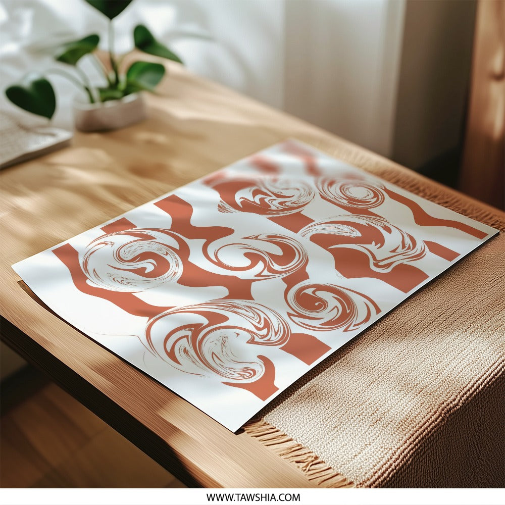 Abstract Swirl Photographic Print, Modern Art Print, Home Decor, Wall Art, Swirling Art, Minimalist Art Print, Unique Design - Tawshia
