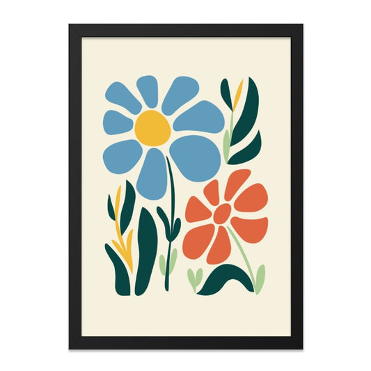 Abstract Floral Wall Art, Modern Flower Print, Colorful Botanical Decor, Minimalist Home Art, Trendy Art Print, Statement Wall Decor - Tawshia
