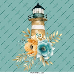 Coastal Lighthouse Pinback Button, Floral Nautical Button Badge, Beachy Theme Button, Maritime Flair Pin Badge, Nautical Lover Gift - Tawshia