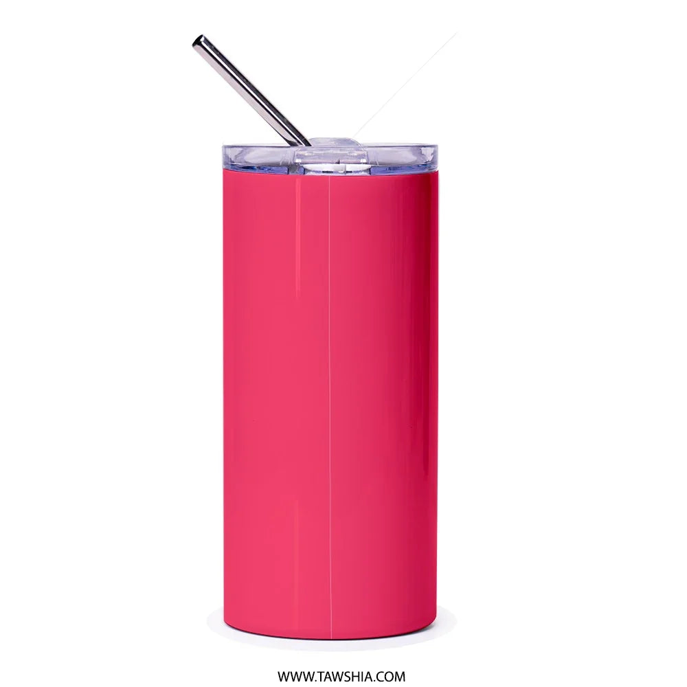 Vibrant Pink Tumbler with Reusable Straw product type