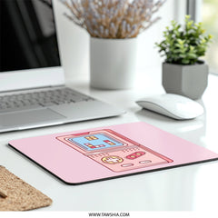 Retro Gaming Mouse Pad, Pink Game Console, 80s 90s Nostalgia, Cute Desk Accessory, Gamer Gift, Computer Accessories, Office Decor - Tawshia