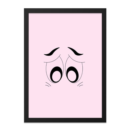 Cartoon Eyes Wall Art, Expressive Art Print, Minimalist Home Decor, Funny Character Art, Unique Gift Idea, Quirky Wall Hanging - Tawshia