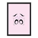 Cartoon Eyes Wall Art, Expressive Art Print, Minimalist Home Decor, Funny Character Art, Unique Gift Idea, Quirky Wall Hanging - Tawshia