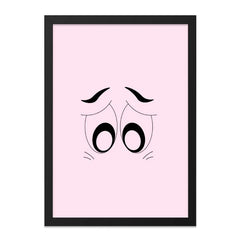 Cartoon Eyes Wall Art, Expressive Art Print, Minimalist Home Decor, Funny Character Art, Unique Gift Idea, Quirky Wall Hanging - Tawshia
