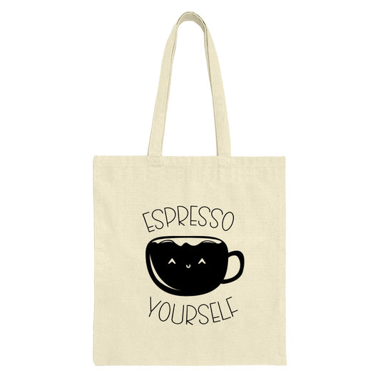 Espresso Yourself Tote Bag, Coffee Lover Gift, Funny Quote Bag, Cute Coffee Design, Unique Tote, Everyday Bag, Shopping Bag, Gift Idea - Tawshia