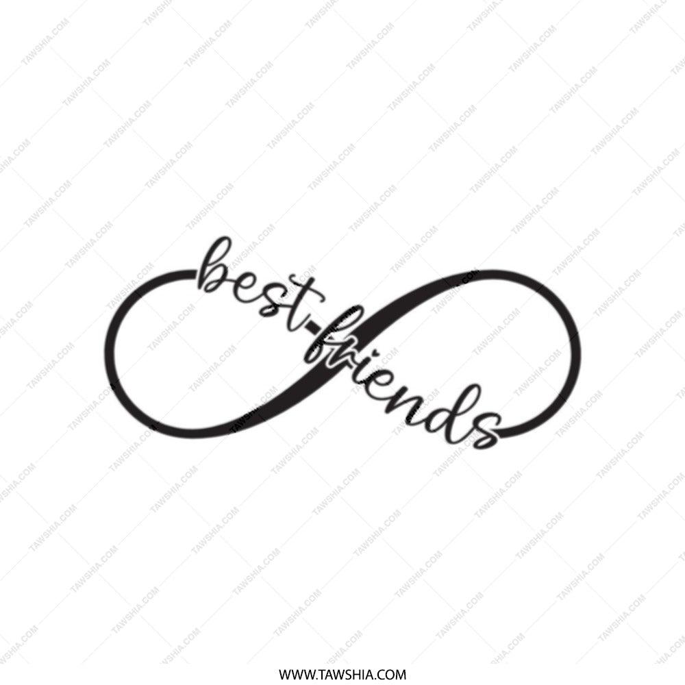 Best Friends Infinity Tote Bag, Friendship Gift, Soul Sister, Cute Bestie Gift, Birthday Present, Forever Friends Shopping Bag - Tawshia