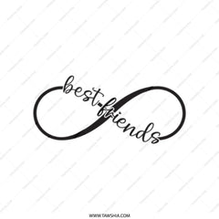 Best Friends Infinity Tote Bag, Friendship Gift, Soul Sister, Cute Bestie Gift, Birthday Present, Forever Friends Shopping Bag - Tawshia