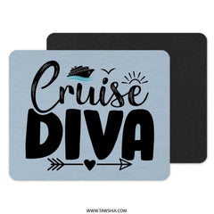 Cruise Diva Mousepad, Vacation Gift, Ocean Lover, Cruise Life, Travel Gift, Girl Trip, Gifts For Her, Cruise Mouse Pad, Tropical Mousepad - Tawshia