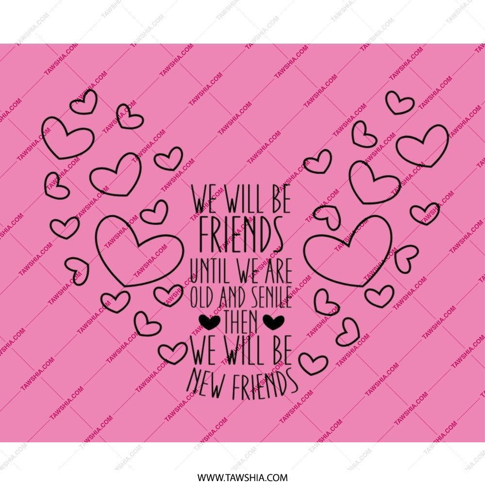 Best Friends Forever Mouse Pad, Friendship Quote Mousepad, Cute Heart Mouse Pad, Friends Gift Idea, Desk Accessory - Tawshia