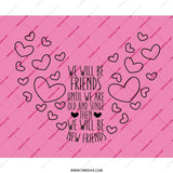 Best Friends Forever Mouse Pad, Friendship Quote Mousepad, Cute Heart Mouse Pad, Friends Gift Idea, Desk Accessory - Tawshia