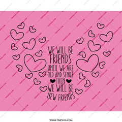 Best Friends Forever Mouse Pad, Friendship Quote Mousepad, Cute Heart Mouse Pad, Friends Gift Idea, Desk Accessory - Tawshia