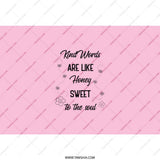 Kind Words Honey Sweet Soul Tumbler, Inspirational Saying Gift, Positive Quote Tumbler, Motivational Gift, Tumblers with Quotes - Tawshia