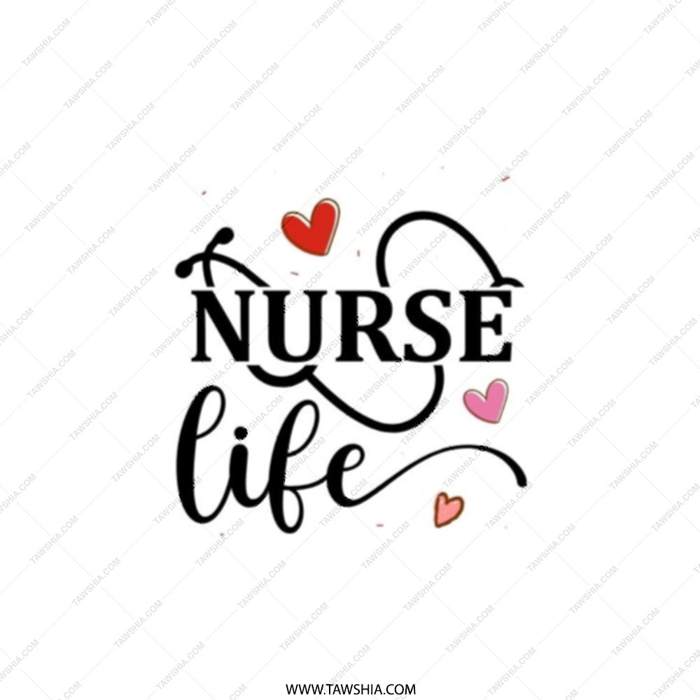 Nurse Life Pocket Mirror, Cute Stethoscope, Hearts, Gift for Nurses, Medical Professional Gift, Folding Mirror, Compact Mirror - Tawshia