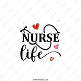 Nurse Life Pocket Mirror, Cute Stethoscope, Hearts, Gift for Nurses, Medical Professional Gift, Folding Mirror, Compact Mirror - Tawshia