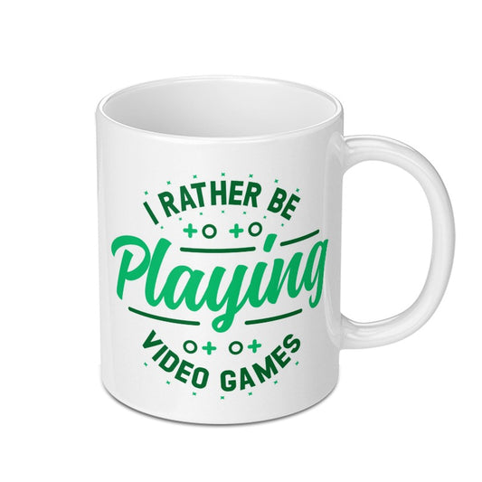 Funny Gamer Mug, I'd Rather Be Playing Video Games Mug, Gaming Gift Idea, Gift For Gamers, Video Game Lover Gift, Gamer Coffee Mug - Tawshia