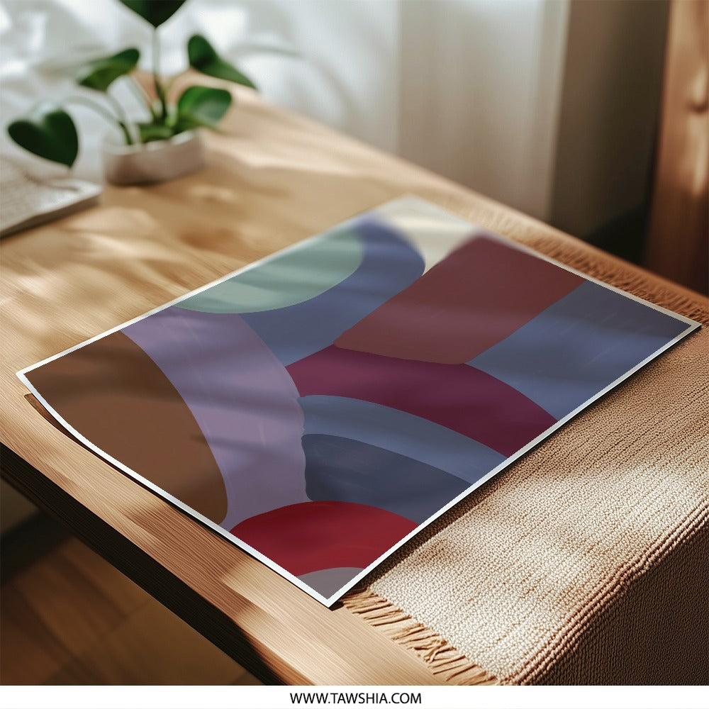 Abstract Shapes Photographic Print, Modern Art, Geometric Art, Home Decor, Wall Art, Colorful Print, Unique Gift Idea, Art Print - Tawshia
