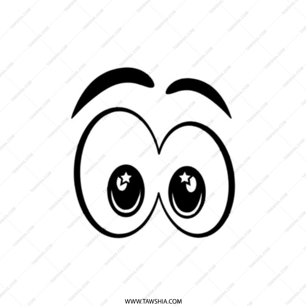 Cartoon Eyes Pocket Mirror, Cute Funny Face Mirror, Novelty Gift, Expressive Look, Compact Mirror, Cosmetic Mirror - Tawshia