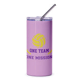 Volleyball Tumbler, One Team One Mission Tumbler, Volleyball Gift, Sports Team Tumbler, Personalized Tumbler, Travel Mug, Volleyball Design - Tawshia