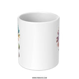 Colorful Dahlia Mug, Floral Art Mug, Flower Lover Gift, Botanical Mug, Unique Coffee Mug, Tea Mug, Gift for Her, Aesthetic Mug - Tawshia