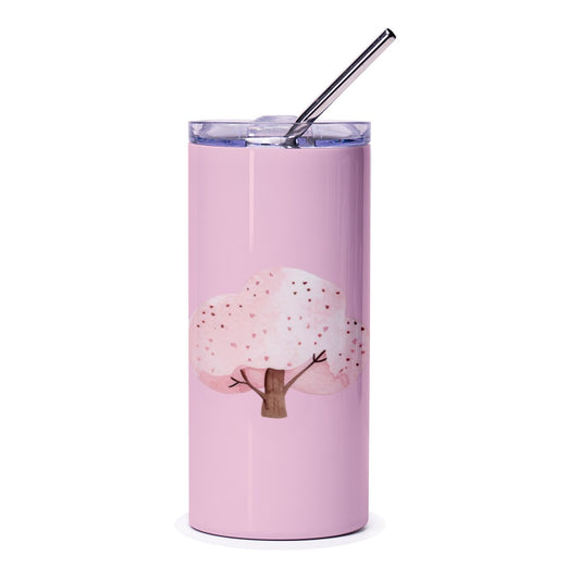 Cherry Blossom Tumbler, Pink Tumbler, Floral Tumbler, Aesthetic Tumbler, Cute Tumbler, Spring Tumbler, Gift for Her, Sakura Tree Tumbler - Tawshia