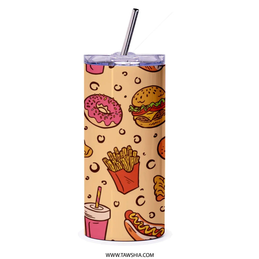 Delicious Food Print Travel Tumbler drinkware product