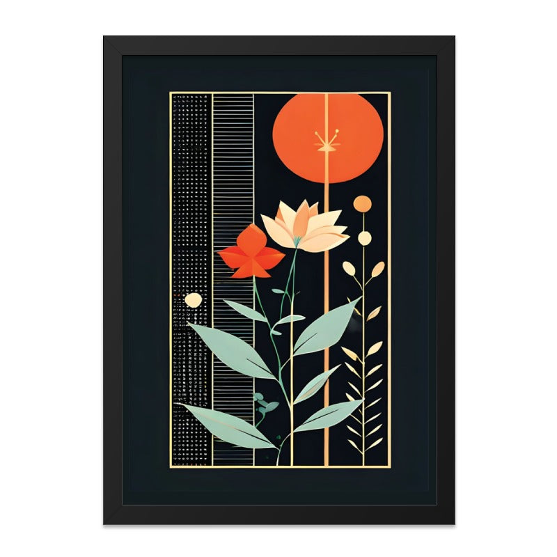 Floral Wall Art Print, Modern Botanical Art, Abstract Flower Decor, Contemporary Art Print, Stylish Home Decor - Tawshia