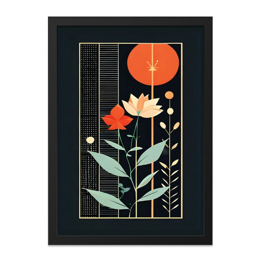 Floral Wall Art Print, Modern Botanical Art, Abstract Flower Decor, Contemporary Art Print, Stylish Home Decor - Tawshia