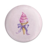 Pink Ice Cream Pinback, Sweet Treat Pin Button, Cute Bow Pin, Foodie Gift, Summer Accessory, Kawaii Pin, Pastel Aesthetic, Trendy Pin - Tawshia