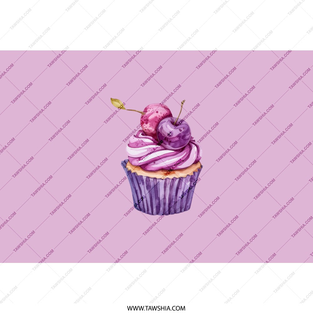 Cherry Cupcake Tumbler, Watercolor Design, Sweet Treat Tumbler, Cute Drinkware, Foodie Gift, Unique Tumbler, Cherry Lover Gift - Tawshia