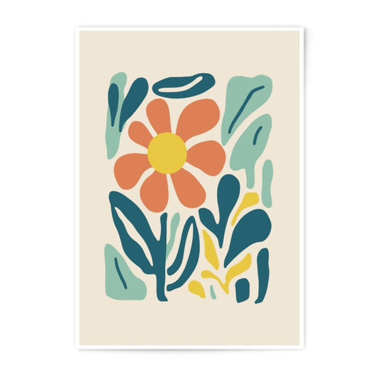 Abstract Flower Photographic Print, Botanical Art, Modern Floral Decor, Home Wall Art, Colorful Flower Print - Tawshia
